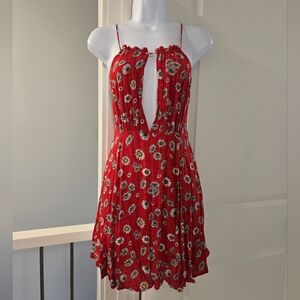 Forever 21 Red Daisy Print Sundress. Size S.